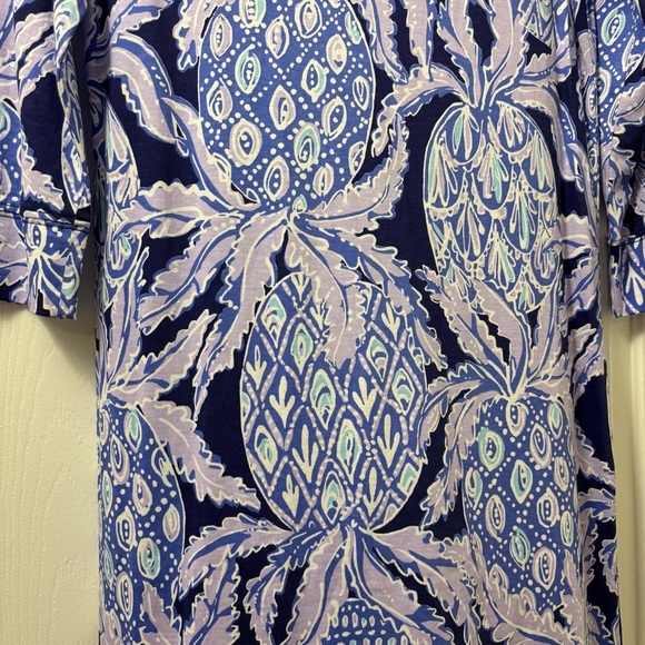 Lilly Pulitzer Popover Pineapple 100% Prima Cotton Dress - Picture 3 of 7